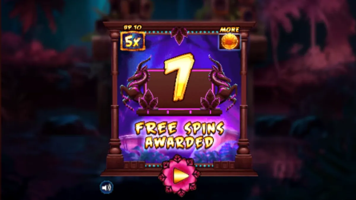Interface do slot Kongo Bongo em um dispositivo móvel mostrando a selva vibrante